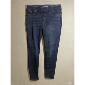 Chico's Pull On Jegging Jeans Women's Size 6R 0.5R Dark Wash Stretch Denim